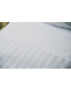 white cotton sateen bed sheet