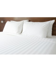 Cotton satin striped duvet cover