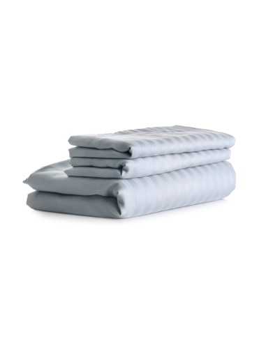 housses de couettes hotel satin rayé en coton