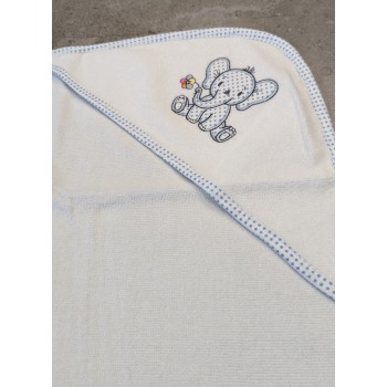 kids bath towel with logo embroidered