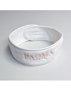 velvet hairband logo embroidered