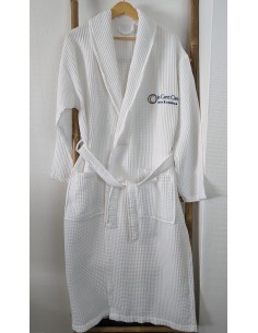 waffle hotel bathrobe with logo 2