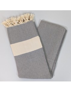 fouta de plage chevron personnalisé broderie logo 2