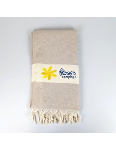 fouta de plage chevron personnalisé broderie logo