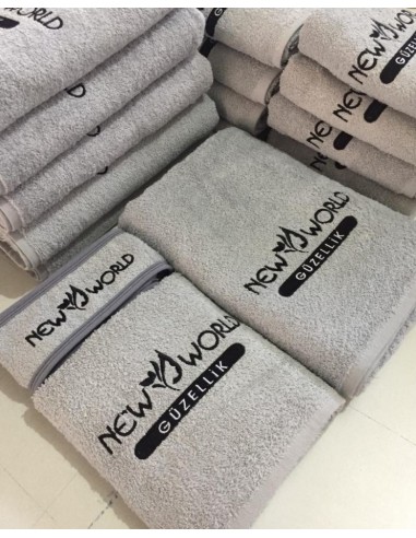 cotton terry towel custom logo embroidered