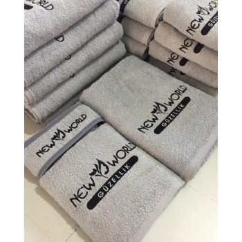 cotton terry towel custom logo embroidered