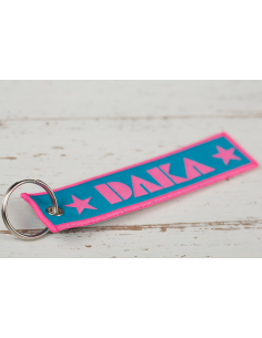 Personalized logo woven keychain