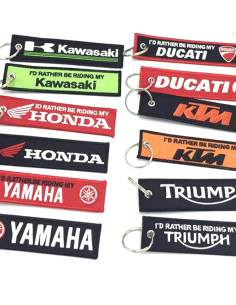 porte clef personnalise logo tisse 2