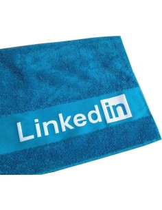 custom logo woven jacquard border terry cotton towel 2