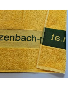 custom logo woven jacquard border terry cotton beach towel 90x170 cm