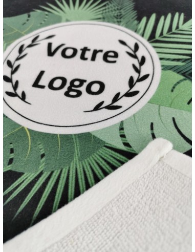 Promotional towel with multicolor custom printed design