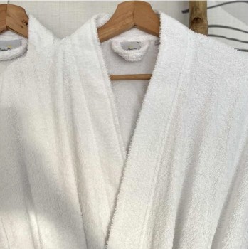 terry cotton hotel bathrobe logo embroidery