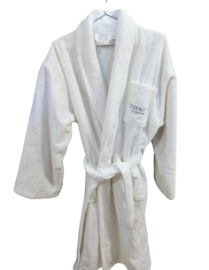 luxury hotel spa bathrobe custom logo embroidered
