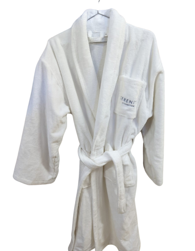 luxury hotel spa bathrobe custom logo embroidered