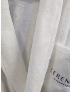 luxury hotel spa bathrobe custom logo embroidered 2