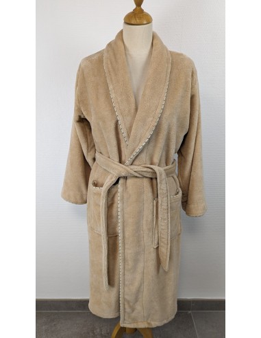 Peignoir de bain teint au Pantone sur mesure en velours éponge