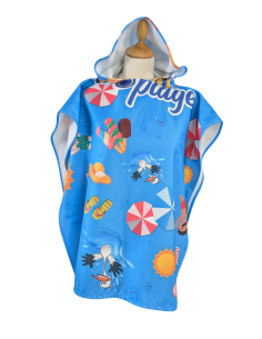 custom printed cotton kids poncho