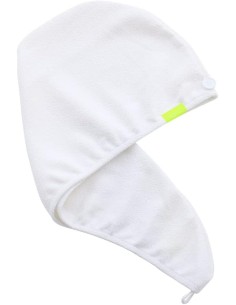 Custom color microfiber hair drying wrap towel with logo tag