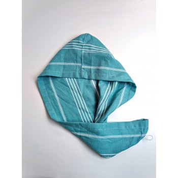 Peshtemal bonnet hair drying towel wrap