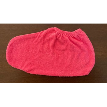 pink over shoe reusable cotton terry