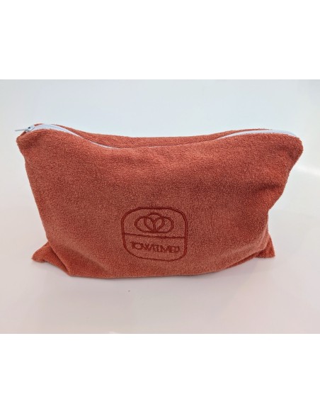 Custom logo toiletry bag terracotta