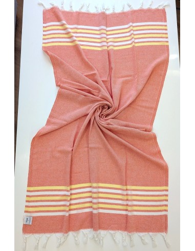 Twill weave Turkish peshtemal towel and personalized with custom logo label