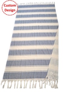 Fouta de plage éponge premium tissée sur mesure