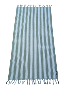 Fouta éponge à rayures plates et éponge sur le long de la serviette