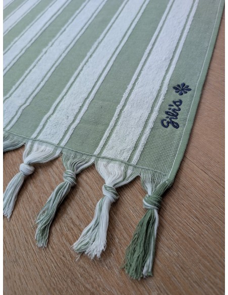serviette cabana eponge rayures sur le long