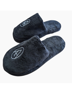 custom logo embroidered velvet luxury slippers