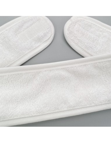 Promotional cotton terry headband with logo embroidered