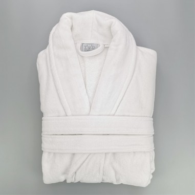 Luxury cotton bathrobe terry and velvet standard size L unisex