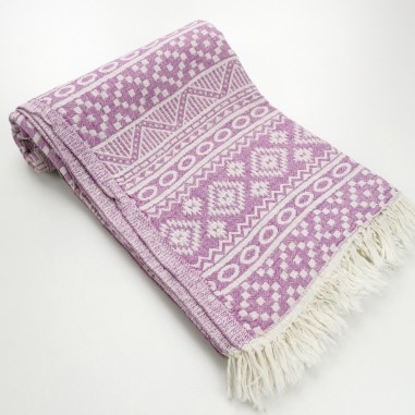 aztec style pattern towel amethyst