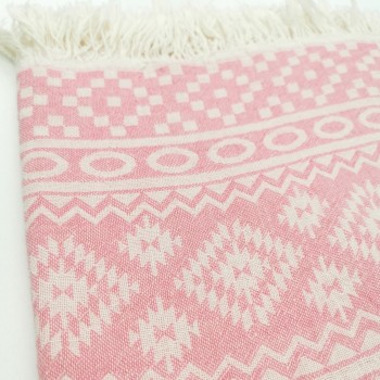 turkish towel jacquard dragee pink indiana