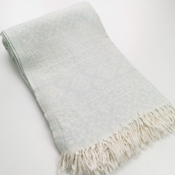 aztec style pattern towel mint