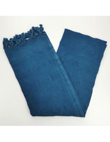 fouta stonewashed bleu canard micro