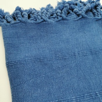 stonewashed turkish peshtemal towel royal blue micro