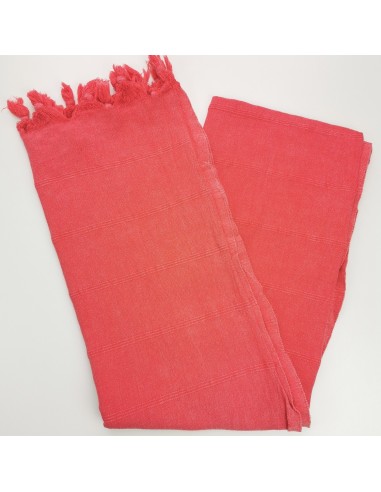 stonewashed turkish peshtemal towel coral micro