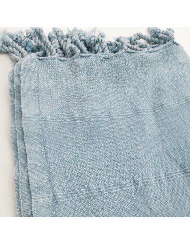 Stonewashed Turkish peshtemal towel with fine stitched stripes Micro