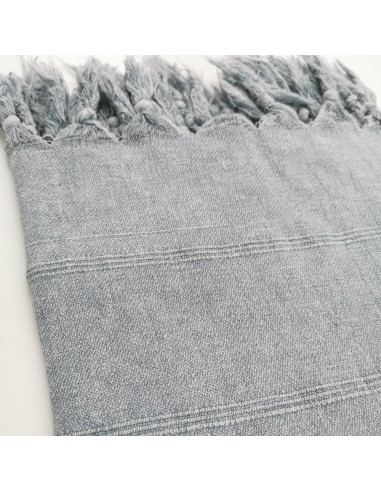 stonewashed turkish peshtemal towel grey micro