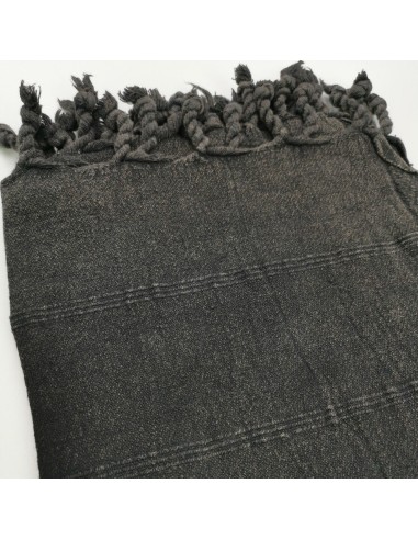 stonewashed turkish peshtemal towel black micro