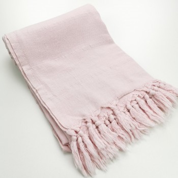 fouta stonewashed rose pale micro