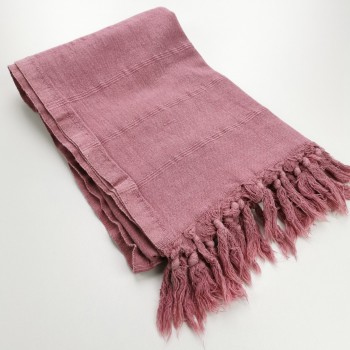 fouta stonewashed violet rose micro