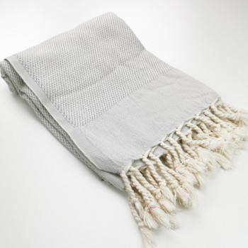 Honeycomb peshtemal towel light grey