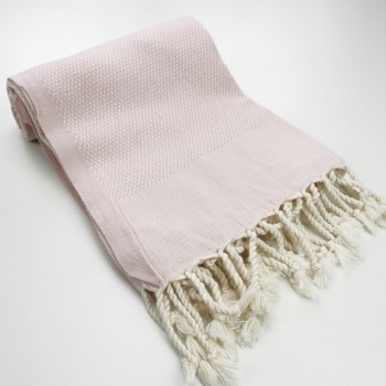 Honeycomb peshtamal towel pastel pink