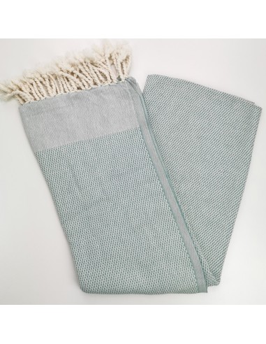 honeycomb turkish peshtemal towel dark sea green