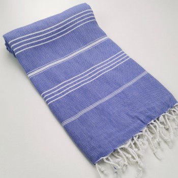 Turkish peshtemal towel blue purple