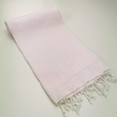 Turkish peshtemal towel pale pink