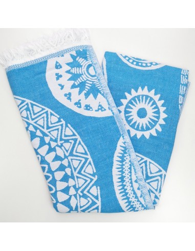 turkish peshtemal towel pool blue