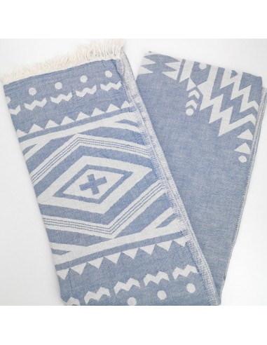 jacquard peshtemal tribal cornflower blue